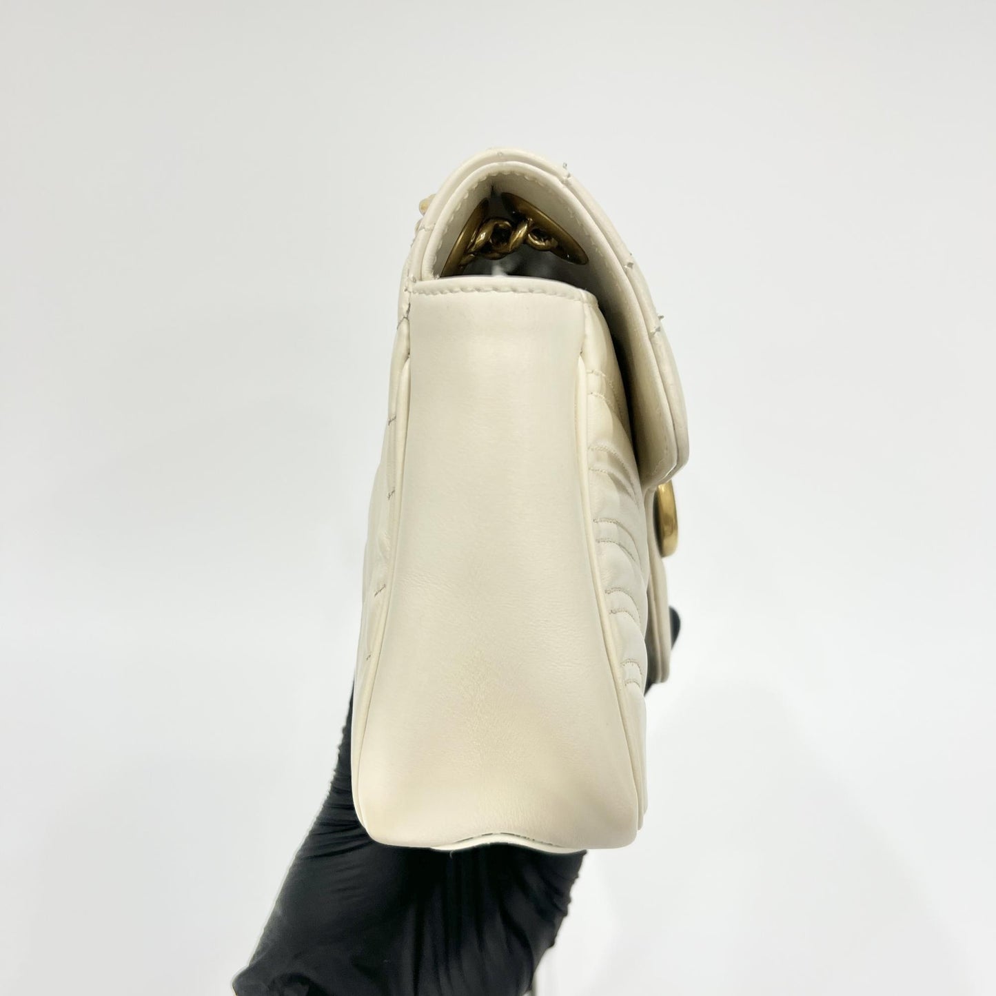 Gucci GG Marmont Small Shoulder Bag White