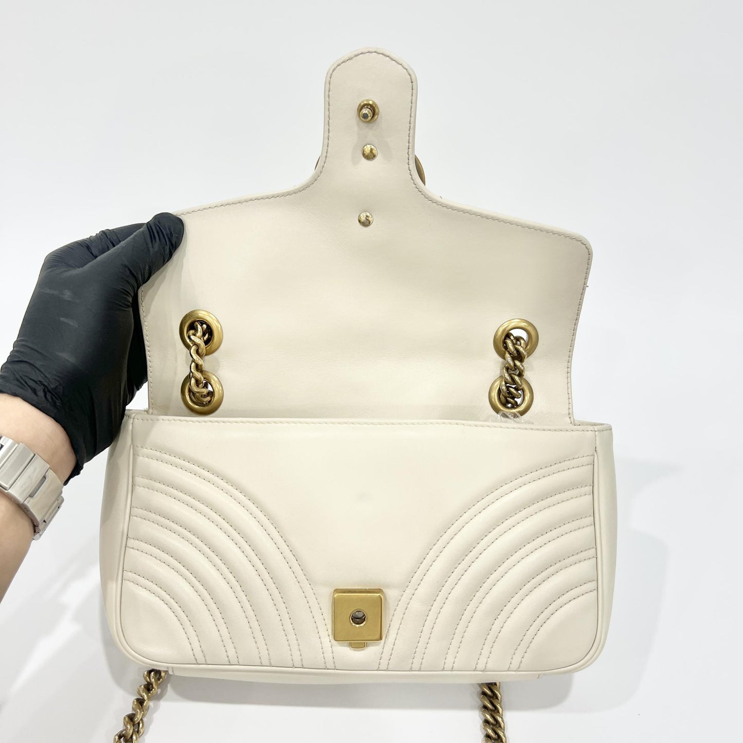 Gucci GG Marmont Small Shoulder Bag White