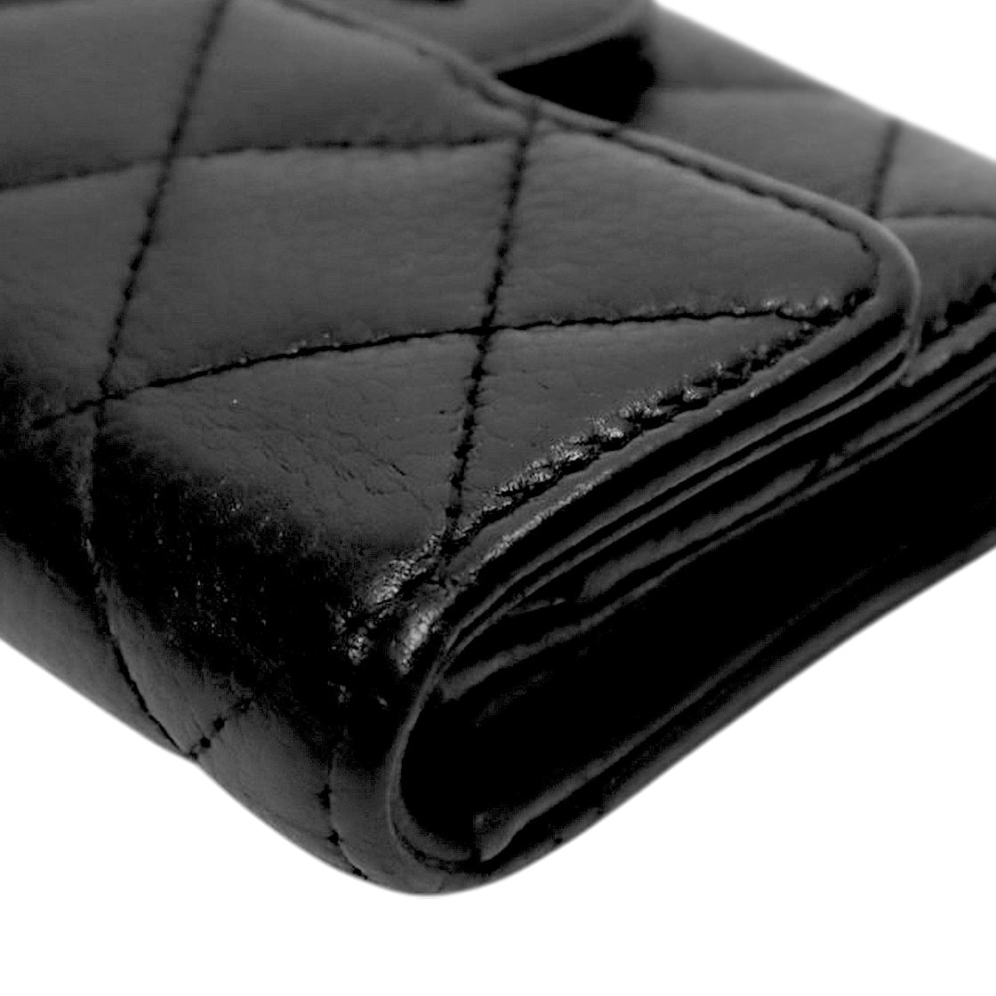 Chanel Black Caviar Skin Card Wallet
