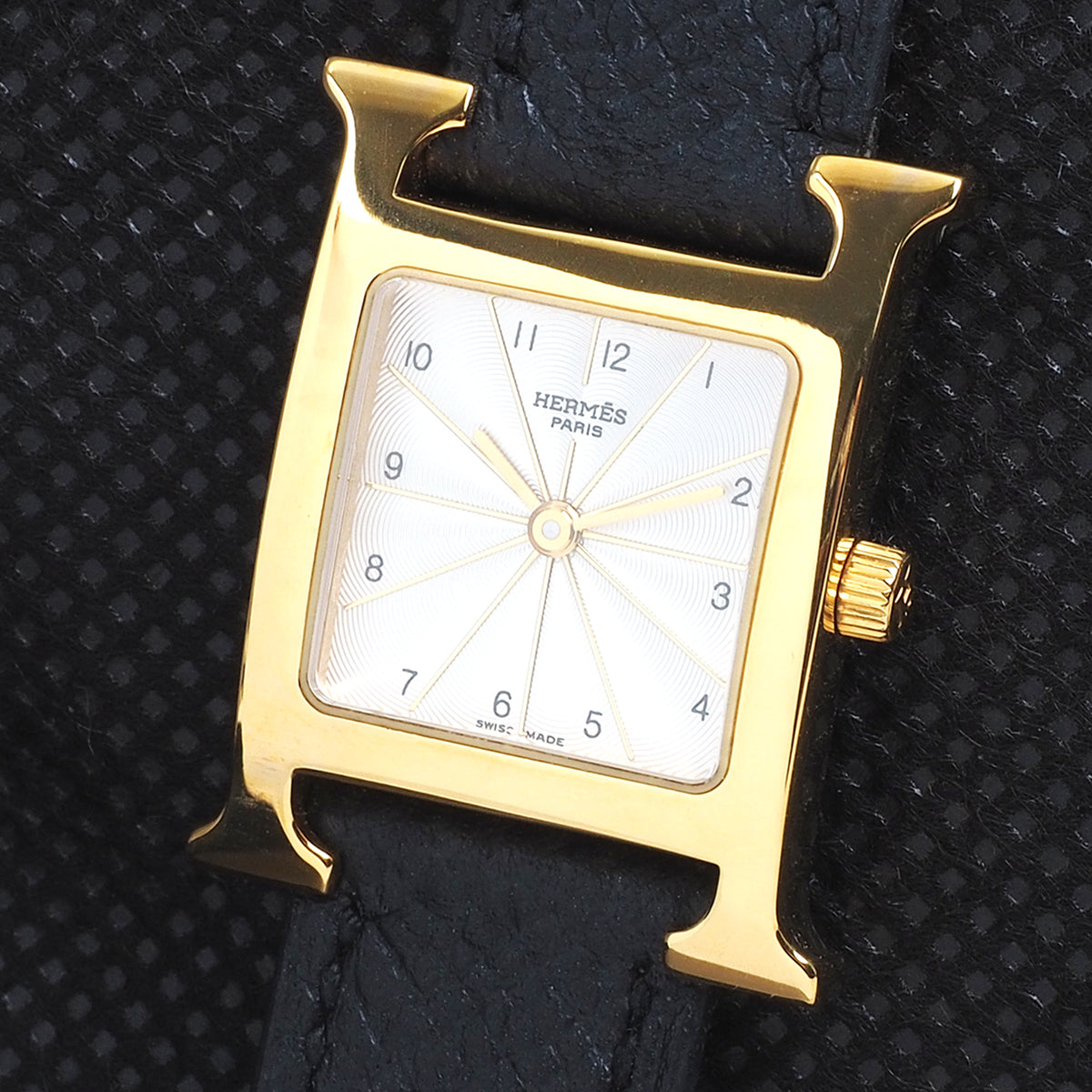 Hermès HH1.201 H-Hour Quartz Leather Band Watch