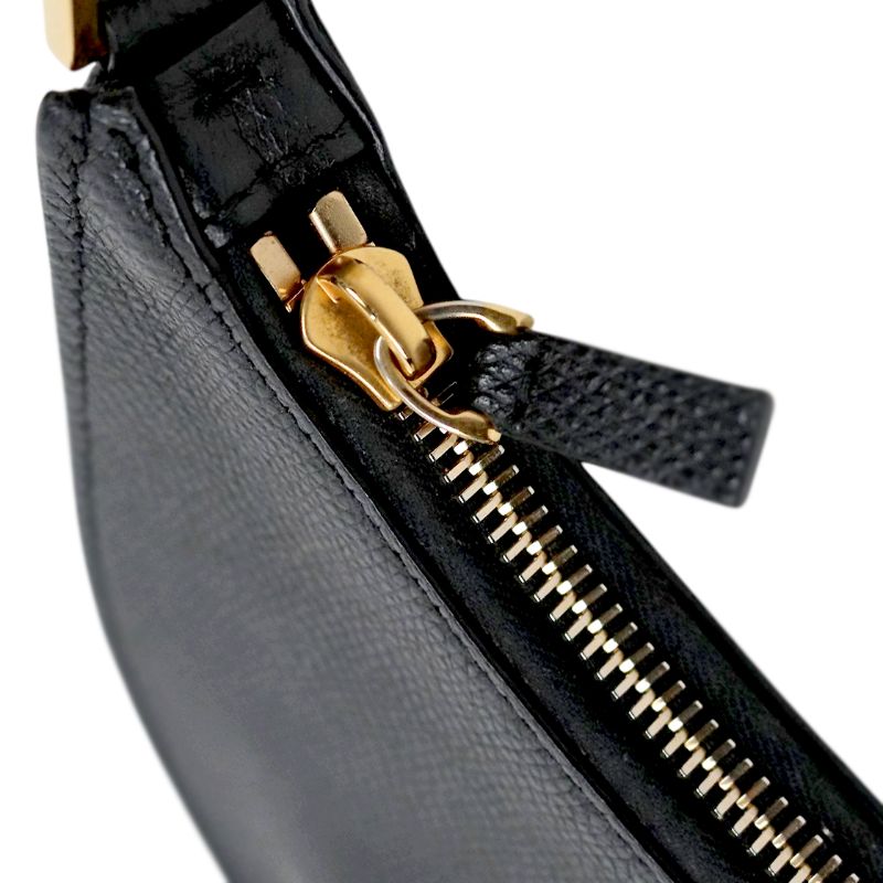 Valentino Black V Logo Hobo Bag