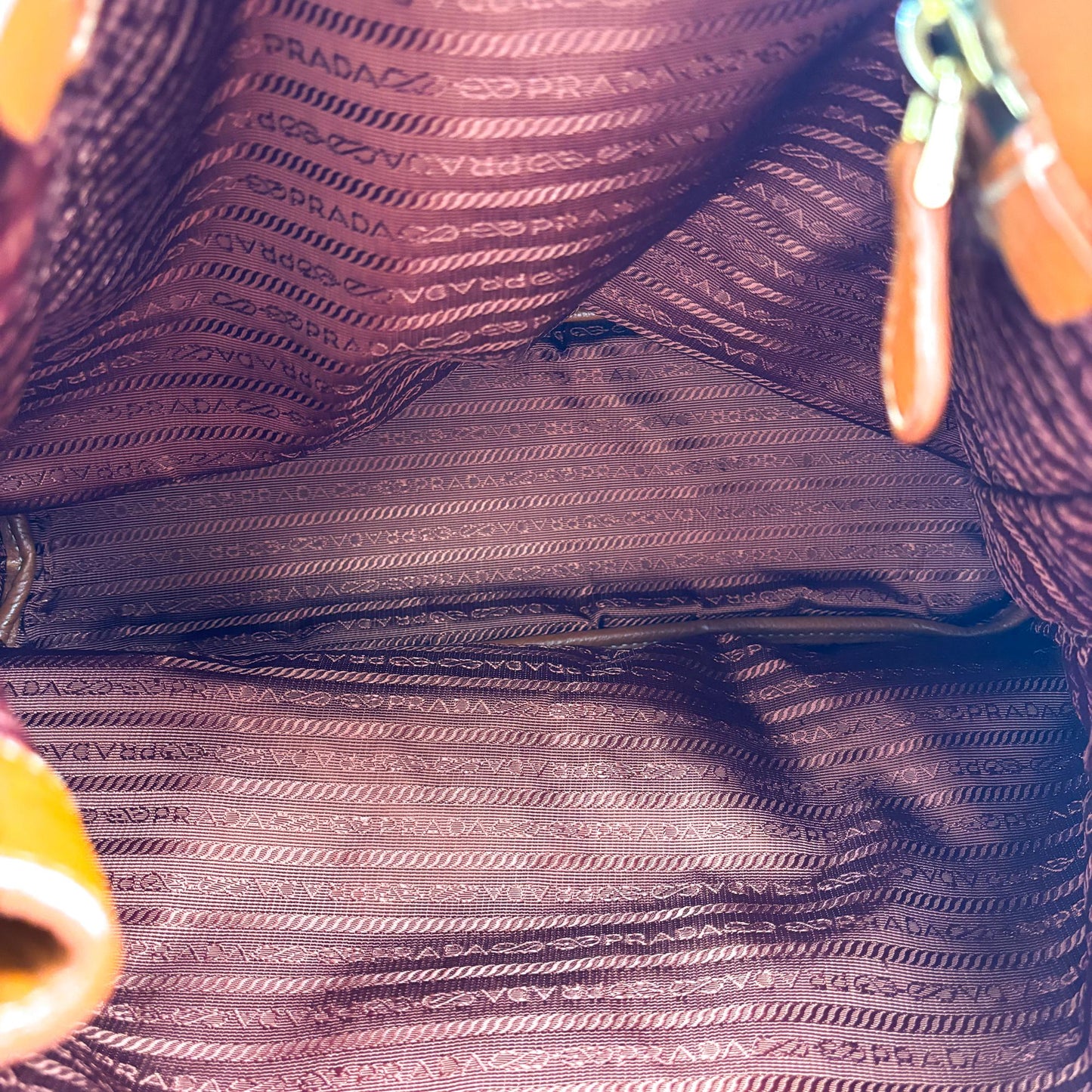 Prada Vitello Daino Tote Bag Brown