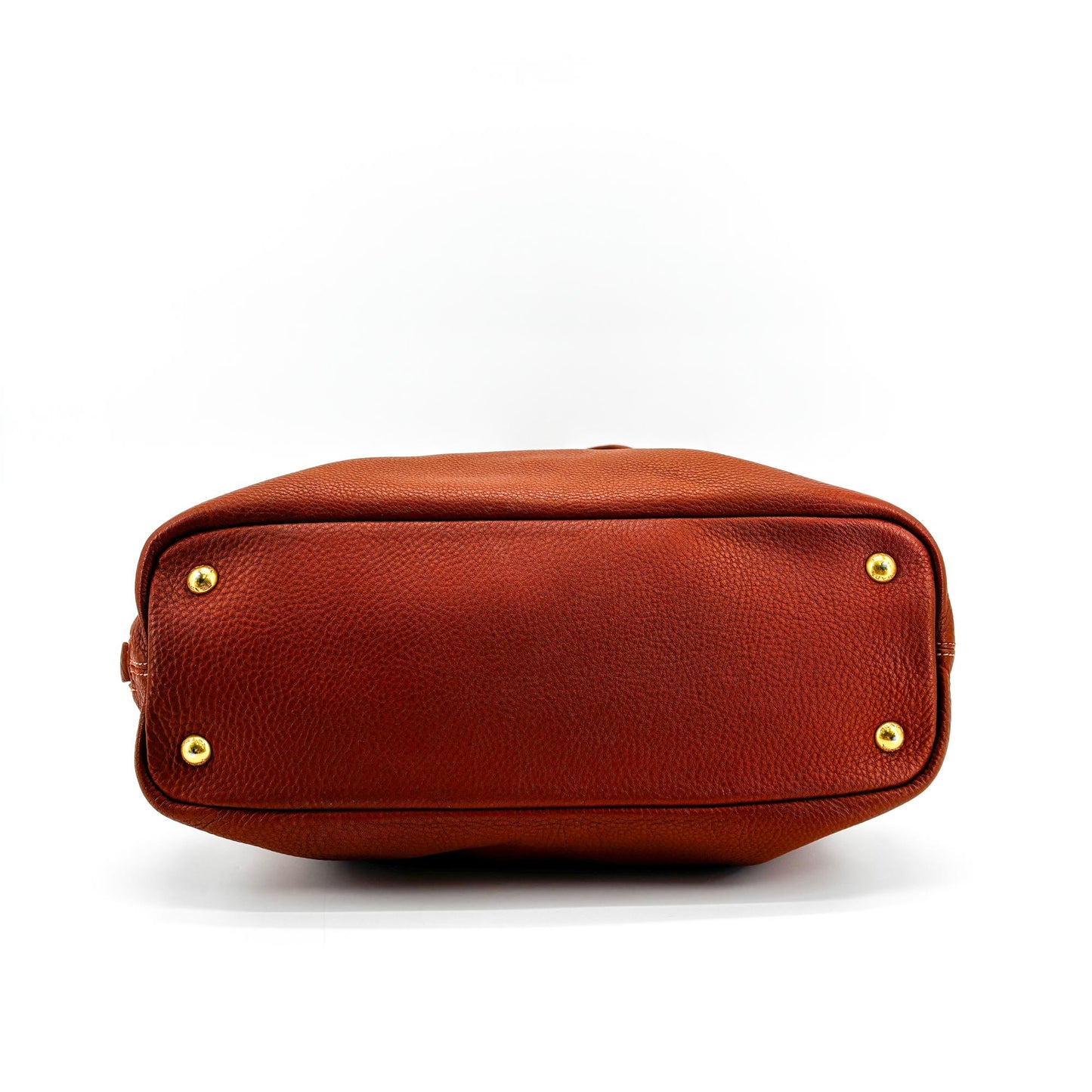 Prada Vitello Daino Tote Bag Brown
