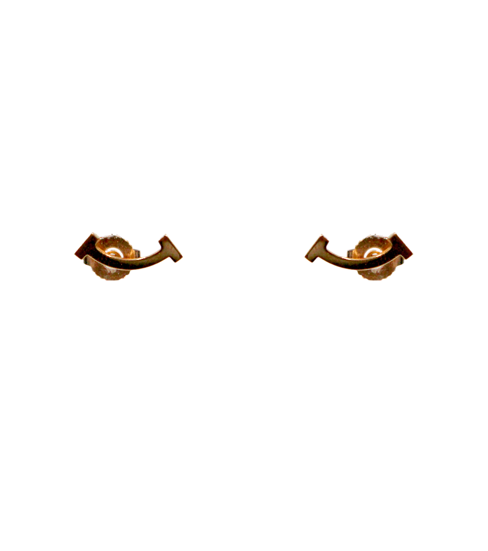 Tiffany & Co 18K Yellow Gold Tsmile Earrings