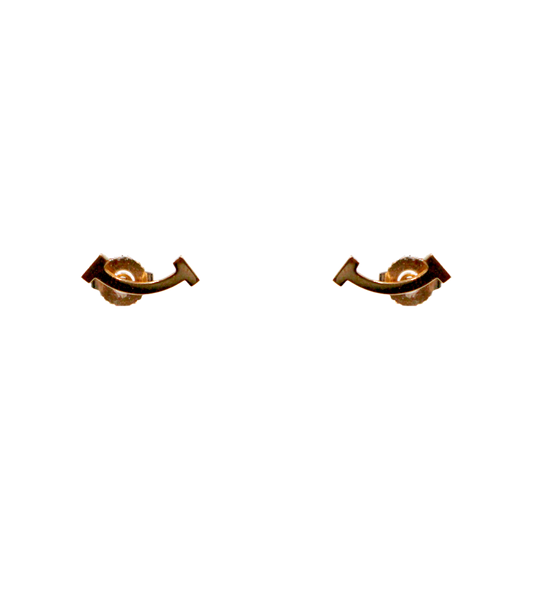 Tiffany & Co 18K Yellow Gold Tsmile Earrings