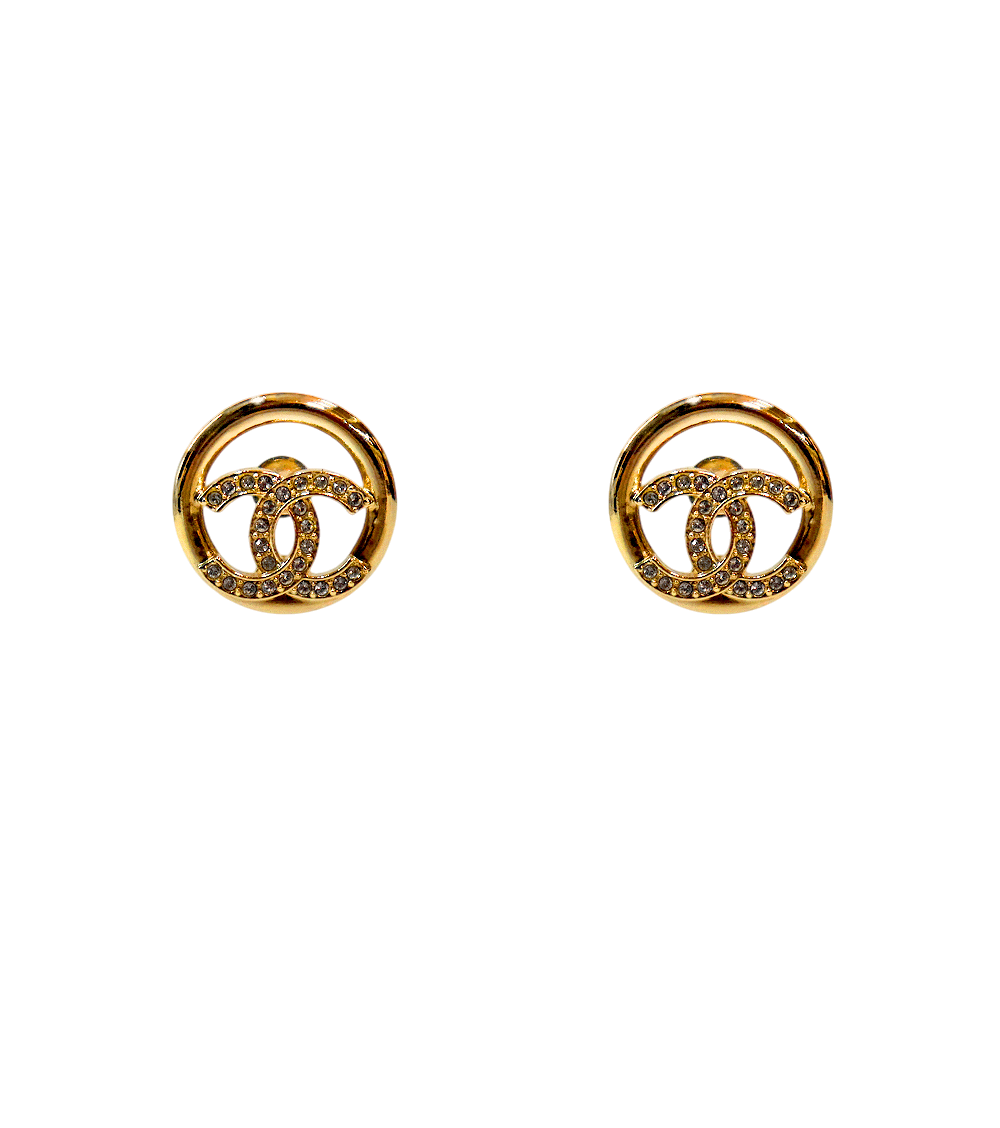Chanel Circle CC Earrings