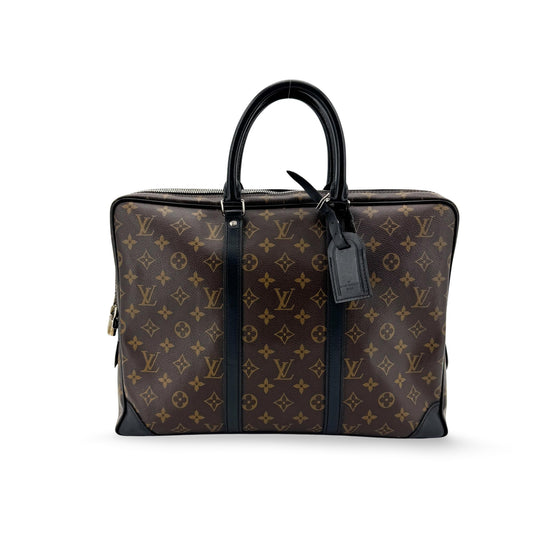 Louis Vuitton Monogram Macassar Porte Document Voyage PM