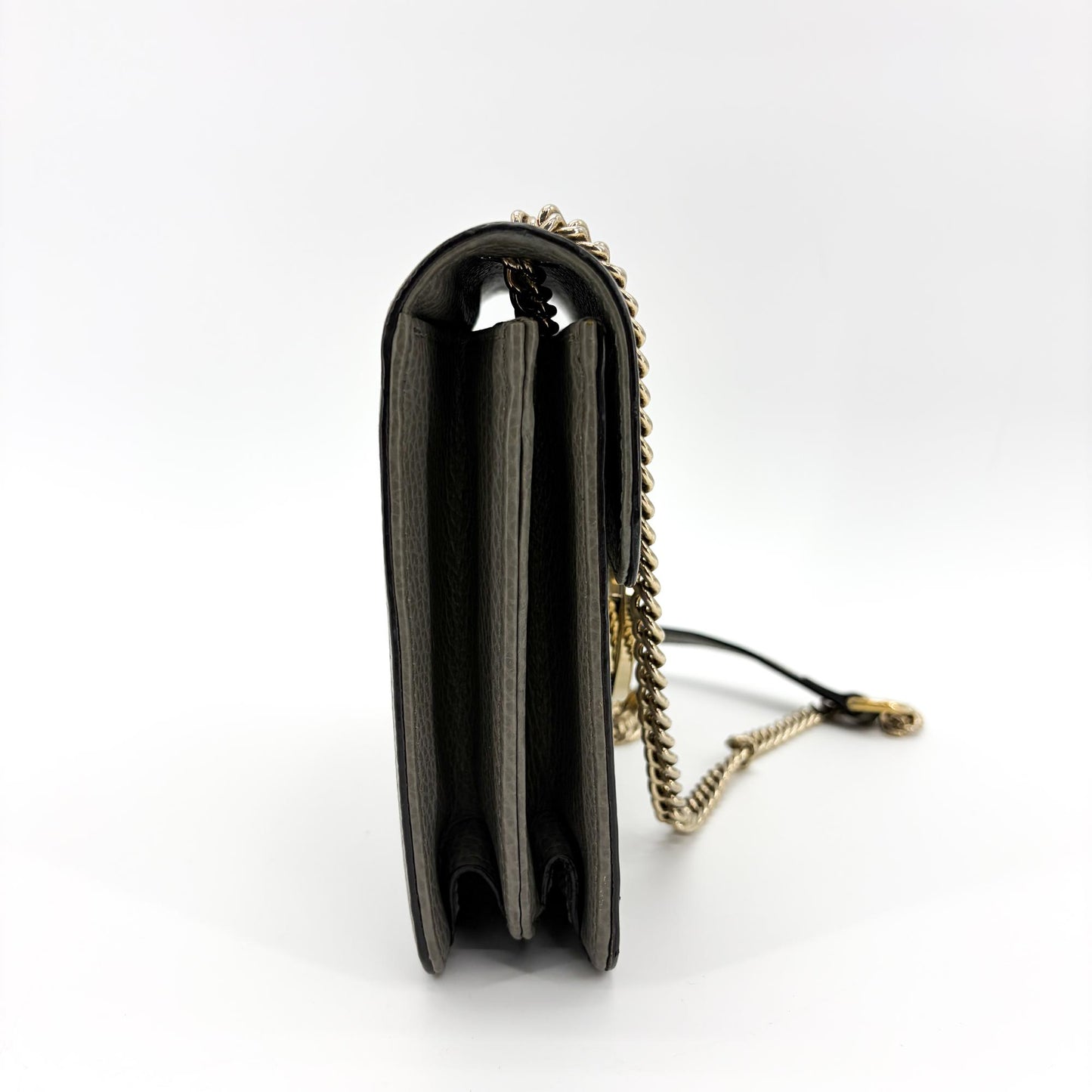Gucci Interlocking G Chain Shoulder Bag Grey
