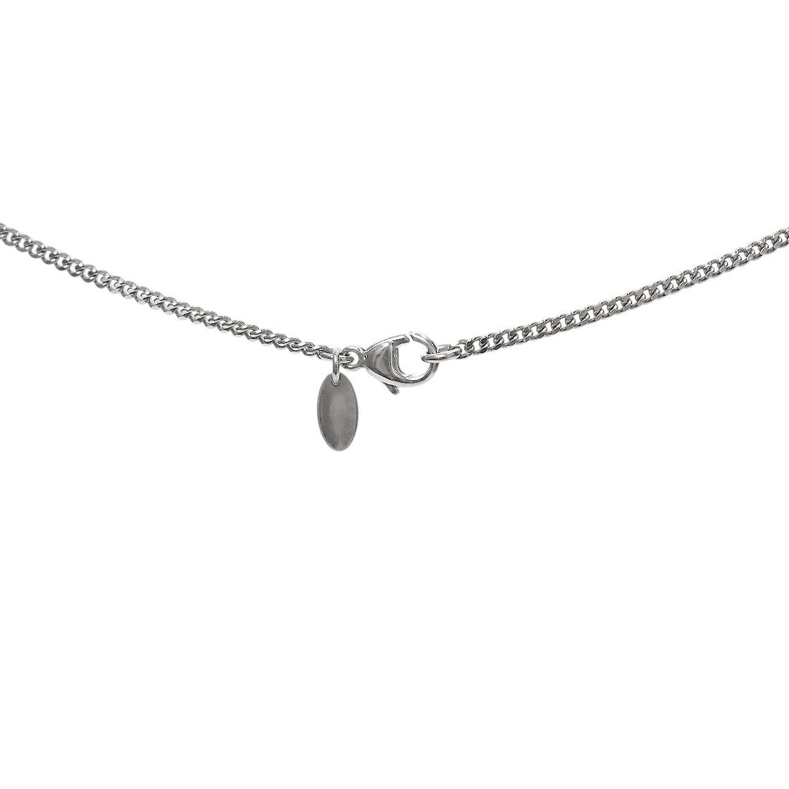 Chanel Cubic Heart CC Silver Necklace