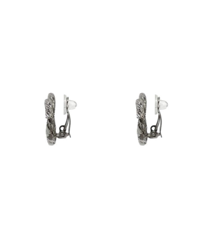 Chanel B15B CC Silver Earrings