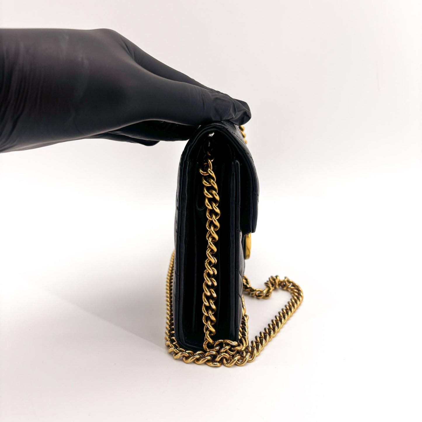 Gucci GG Marmont Matelassé Chain Shoulder Bag Black