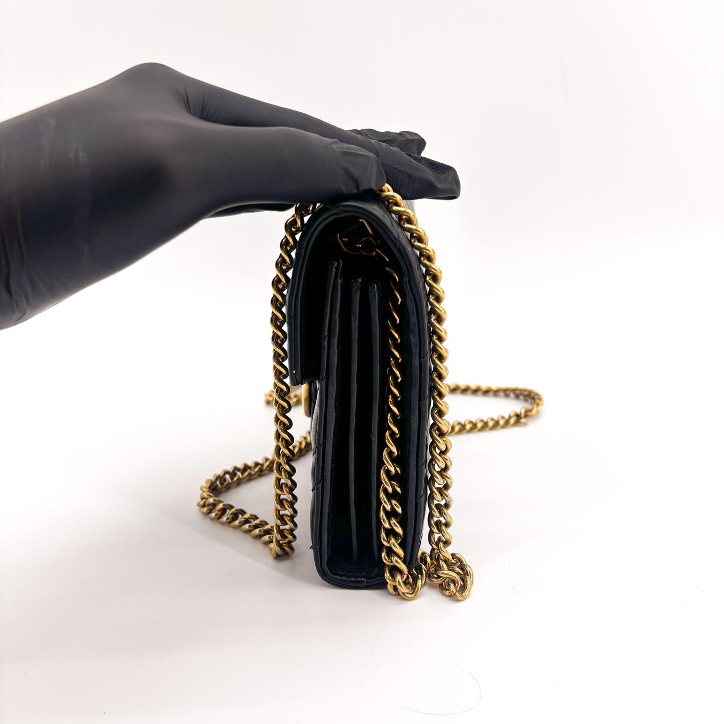 Gucci GG Marmont Matelassé Chain Shoulder Bag Black