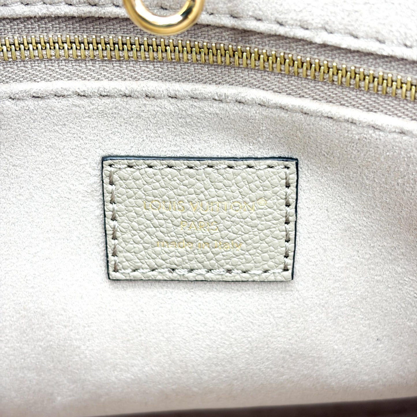 Louis Vuitton On the Go PM Monogram Empreinte Tourtrell Crème