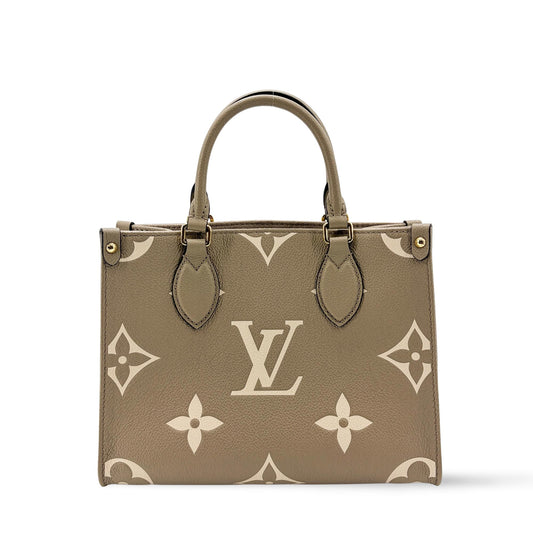 Louis Vuitton On the Go PM Monogram Empreinte Tourtrell Crème