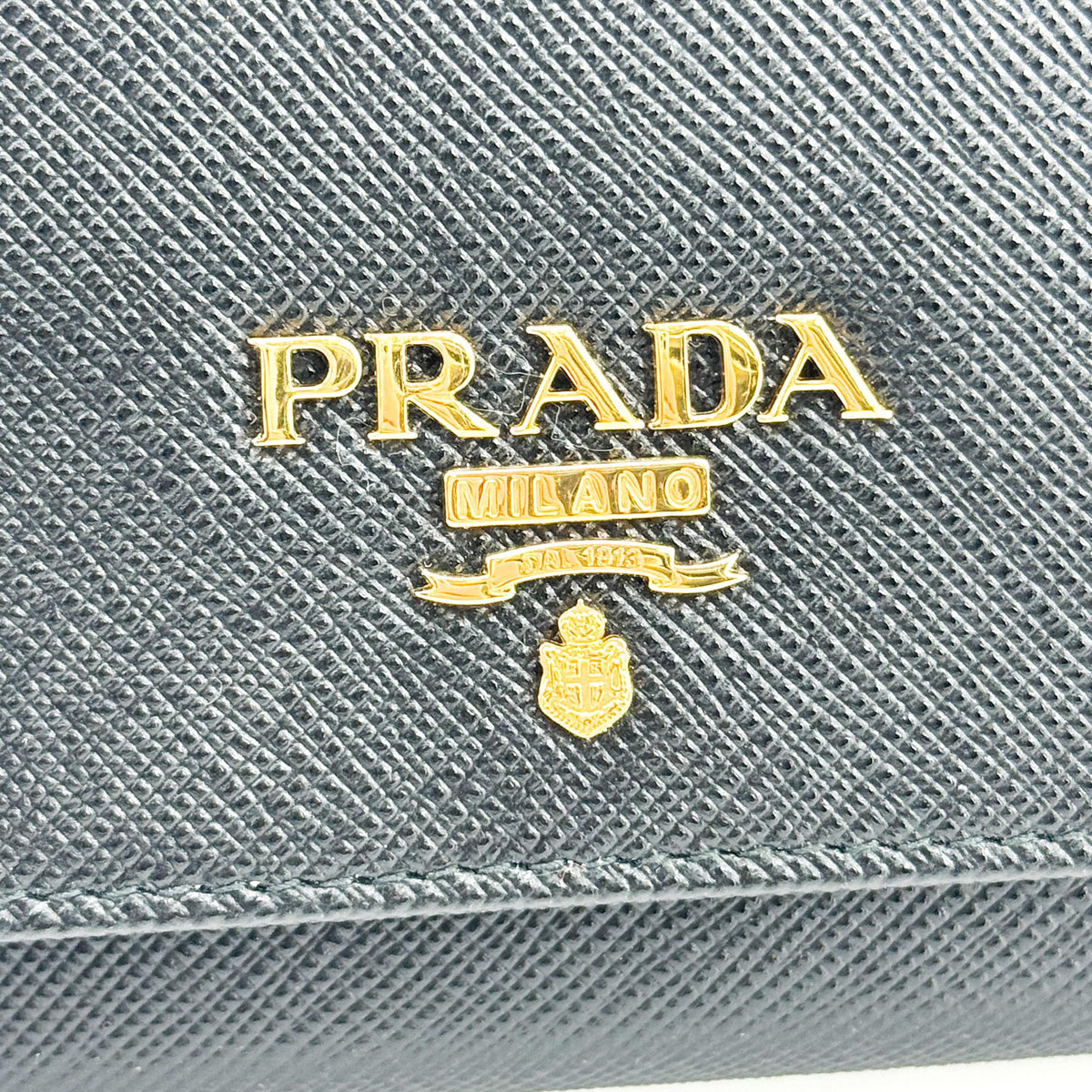 Prada Saffiano Metal Logo Long Wallet Black