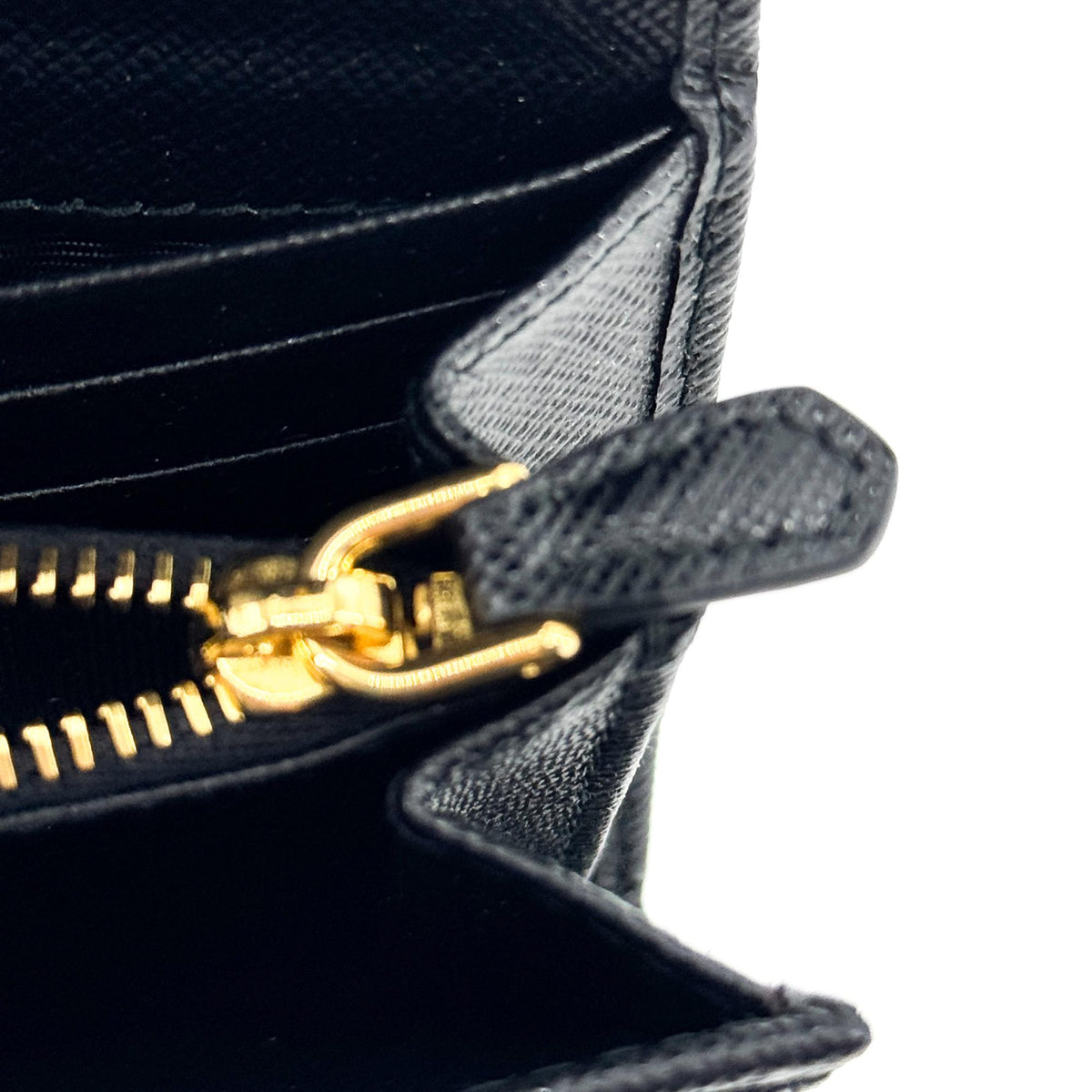 Prada Saffiano Metal Logo Long Wallet Black