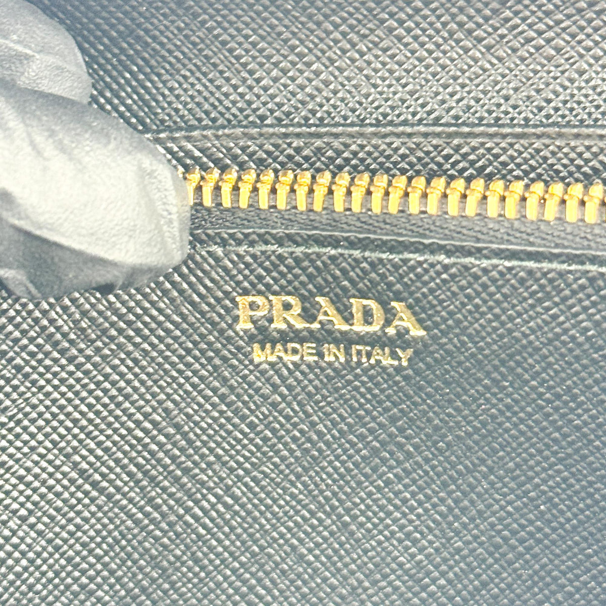 Prada Saffiano Metal Logo Long Wallet Black