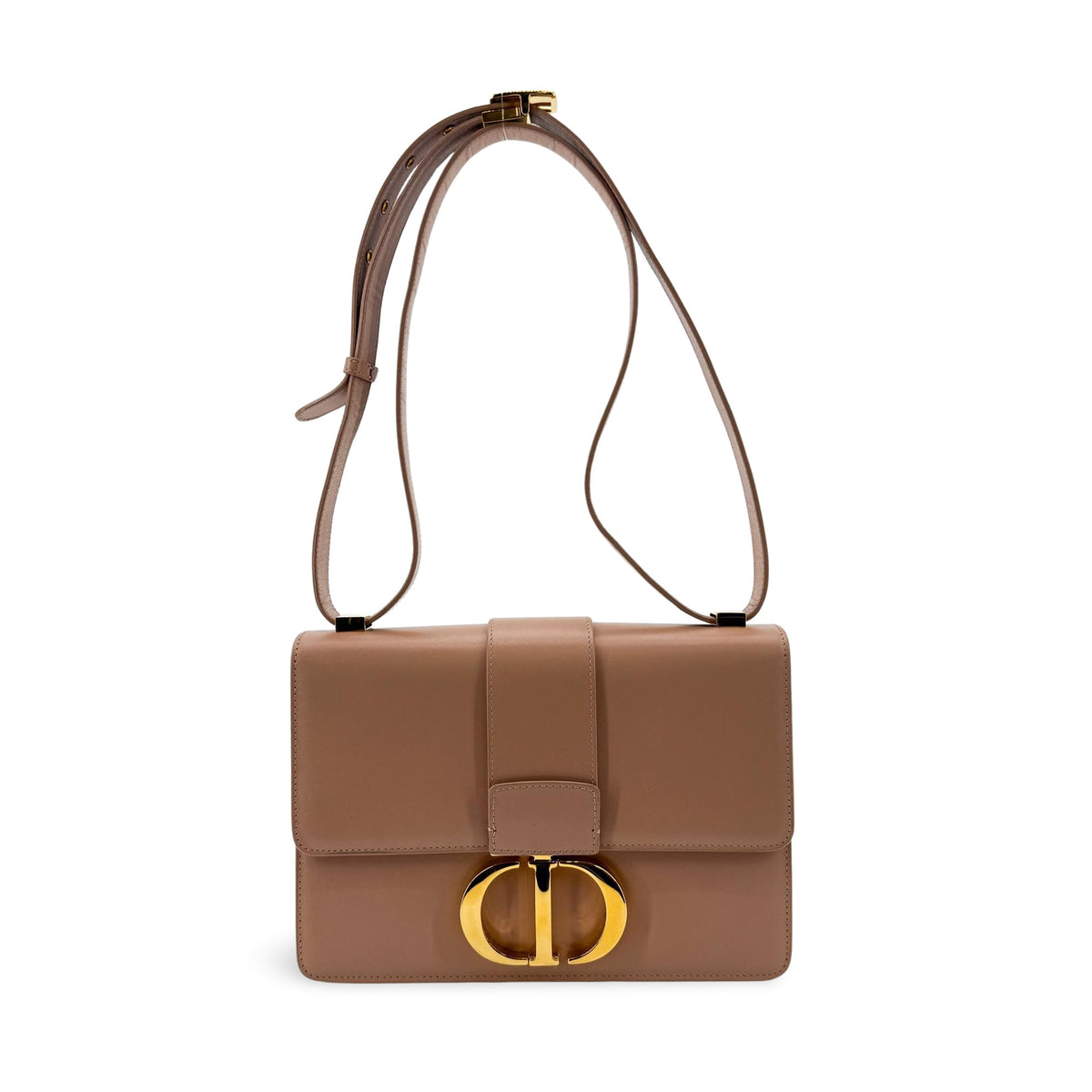 Dior 30 Montaigne Bag Box, Calfskin Powder Beige, Gold Hardware