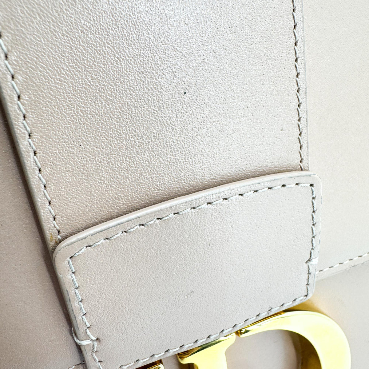 Dior 30 Montaigne Bag Box, Calfskin Powder Beige, Gold Hardware