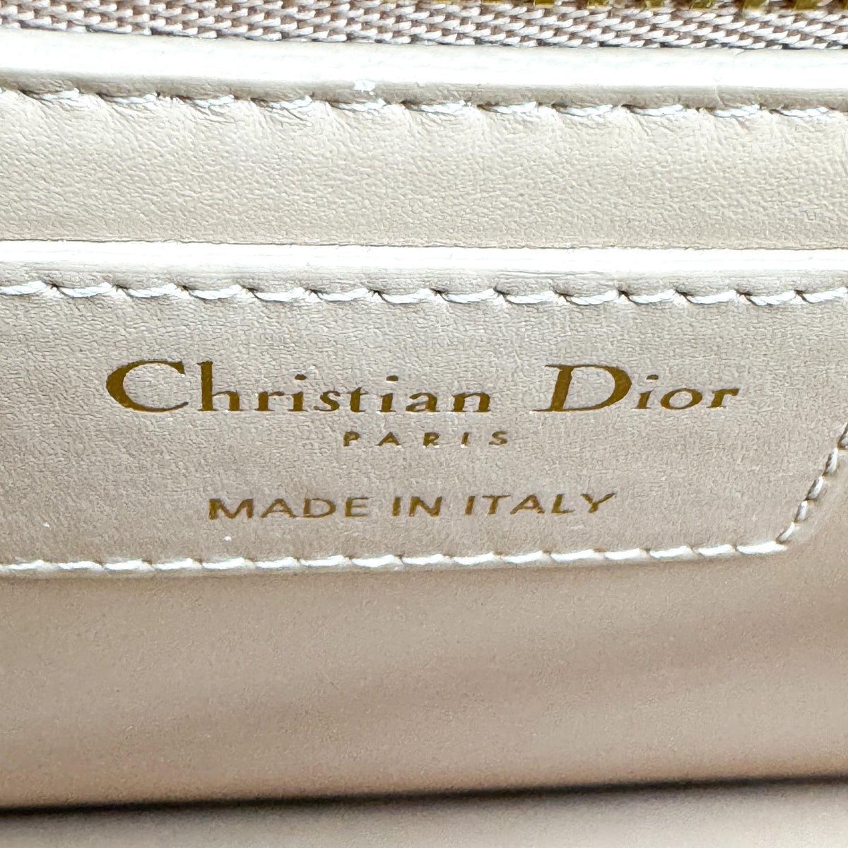 Dior 30 Montaigne Bag Box, Calfskin Powder Beige, Gold Hardware
