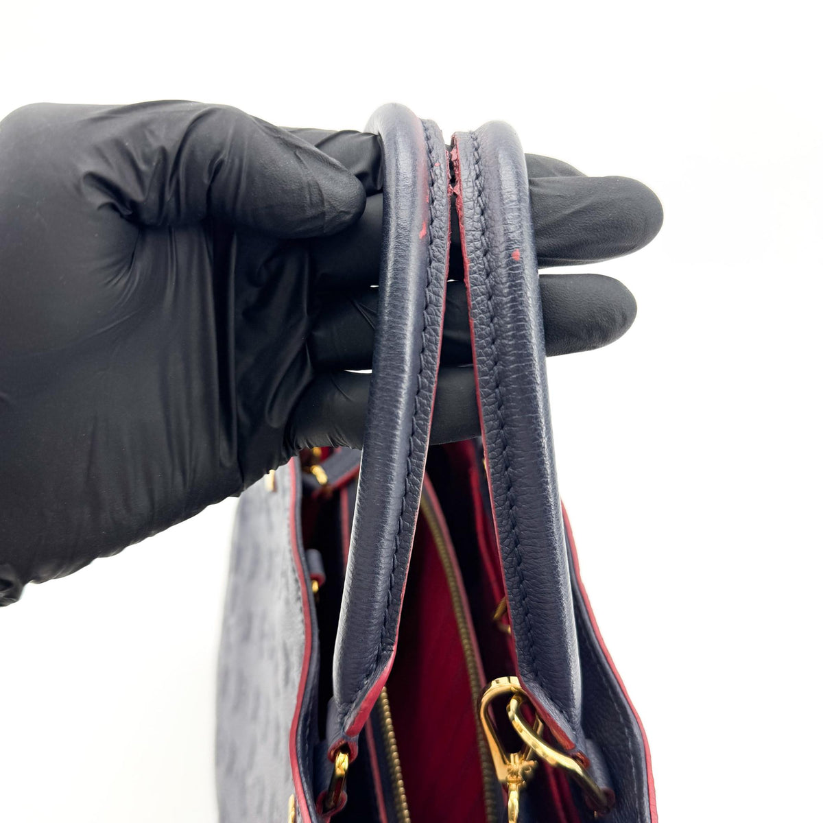 Louis Vuitton Montaigne BB Monogram Empreinte Marine Rouge