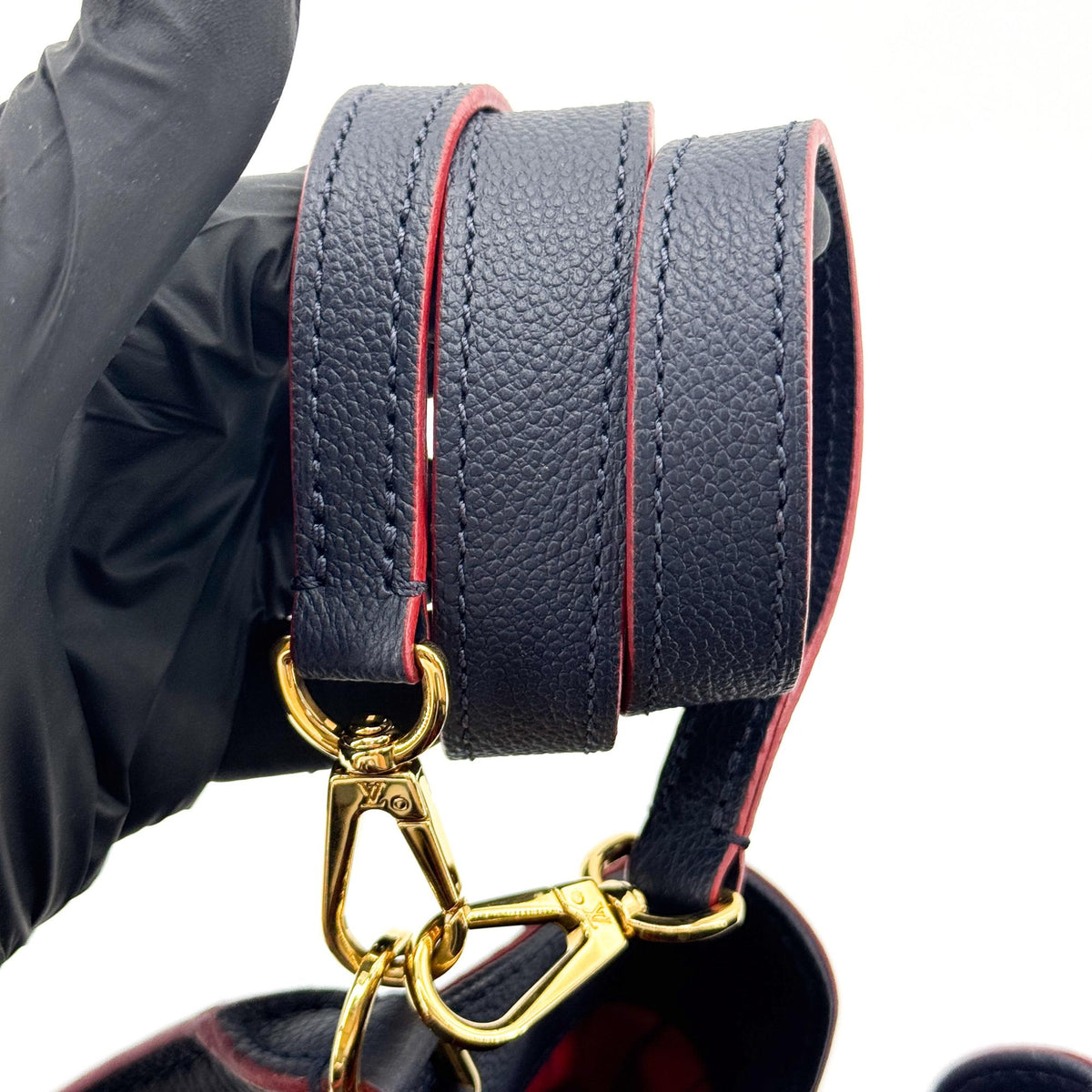 Louis Vuitton Montaigne BB Monogram Empreinte Marine Rouge