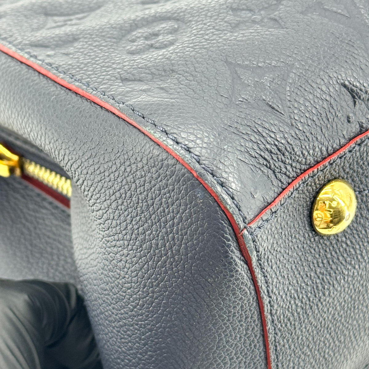Louis Vuitton Montaigne BB Monogram Empreinte Marine Rouge