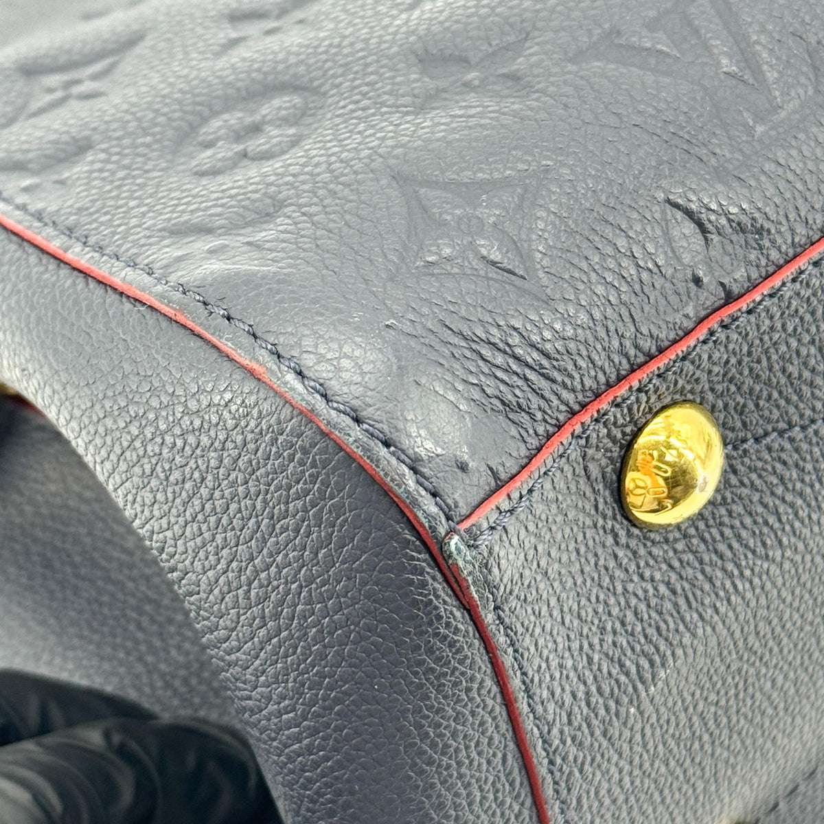 Louis Vuitton Montaigne BB Monogram Empreinte Marine Rouge