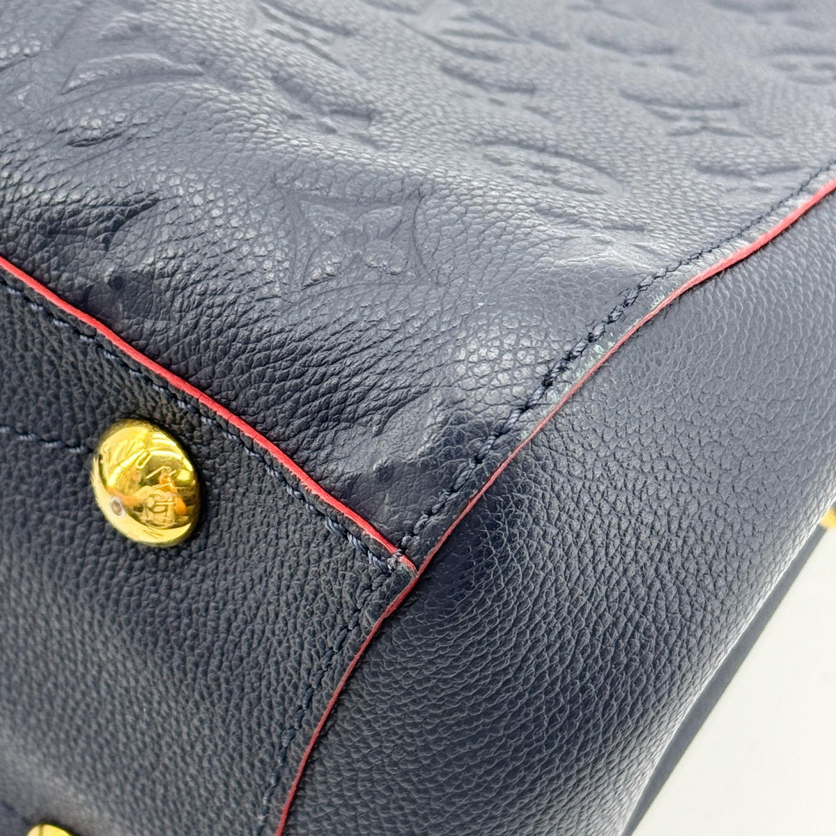 Louis Vuitton Montaigne BB Monogram Empreinte Marine Rouge