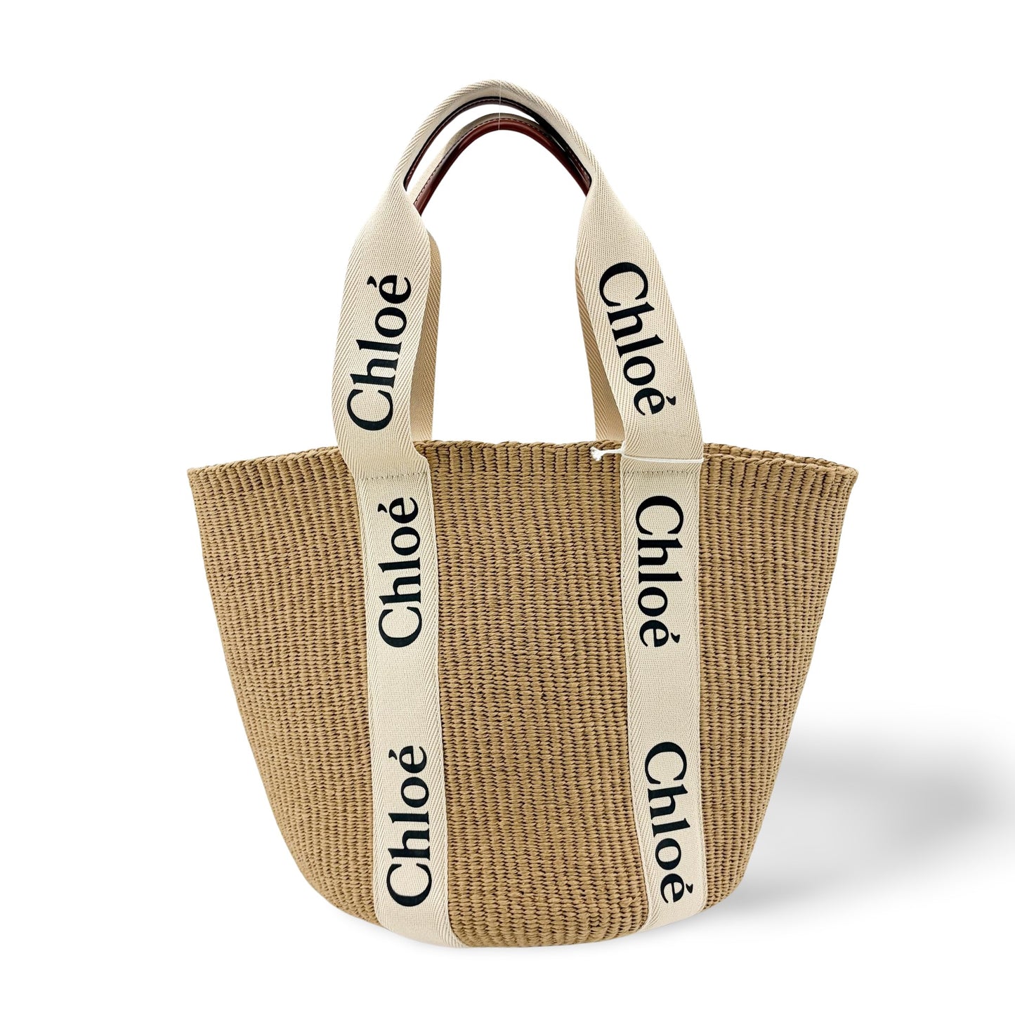 Chloé Woody Medium Basket Bag Natural