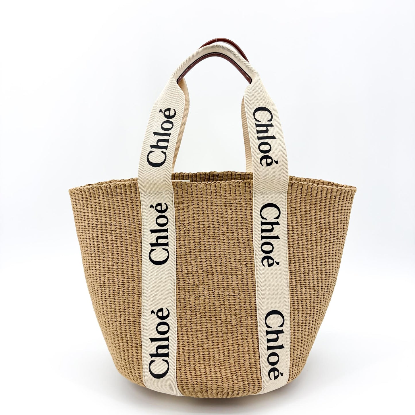 Chloé Woody Medium Basket Bag Natural
