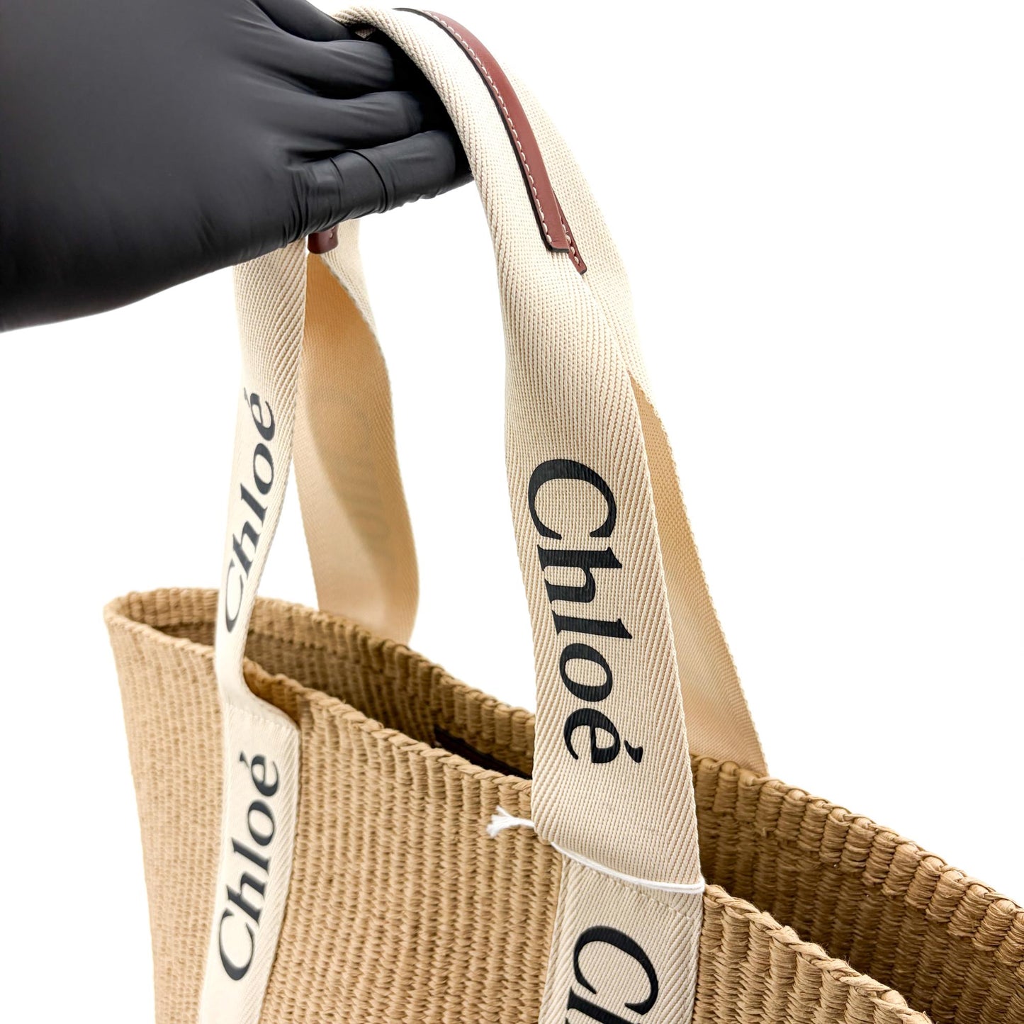 Chloé Woody Medium Basket Bag Natural