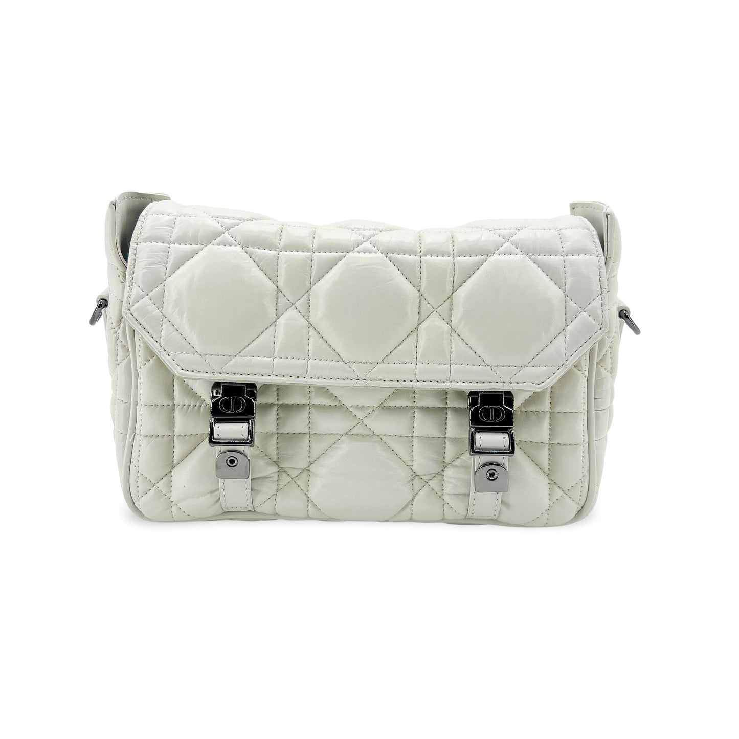 Dior Small Diorcamp Bag White Macro Cannage