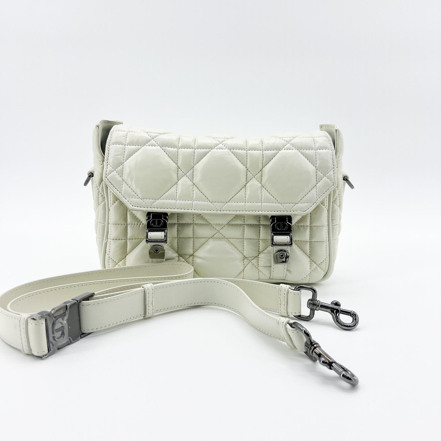 Dior Small Diorcamp Bag White Macro Cannage