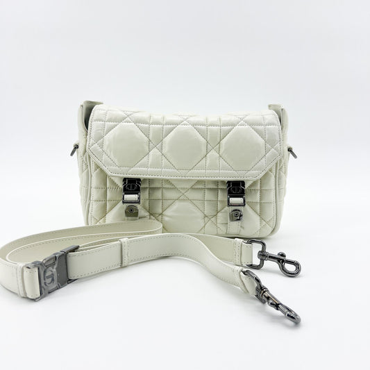 Dior Small Diorcamp Bag White Macro Cannage