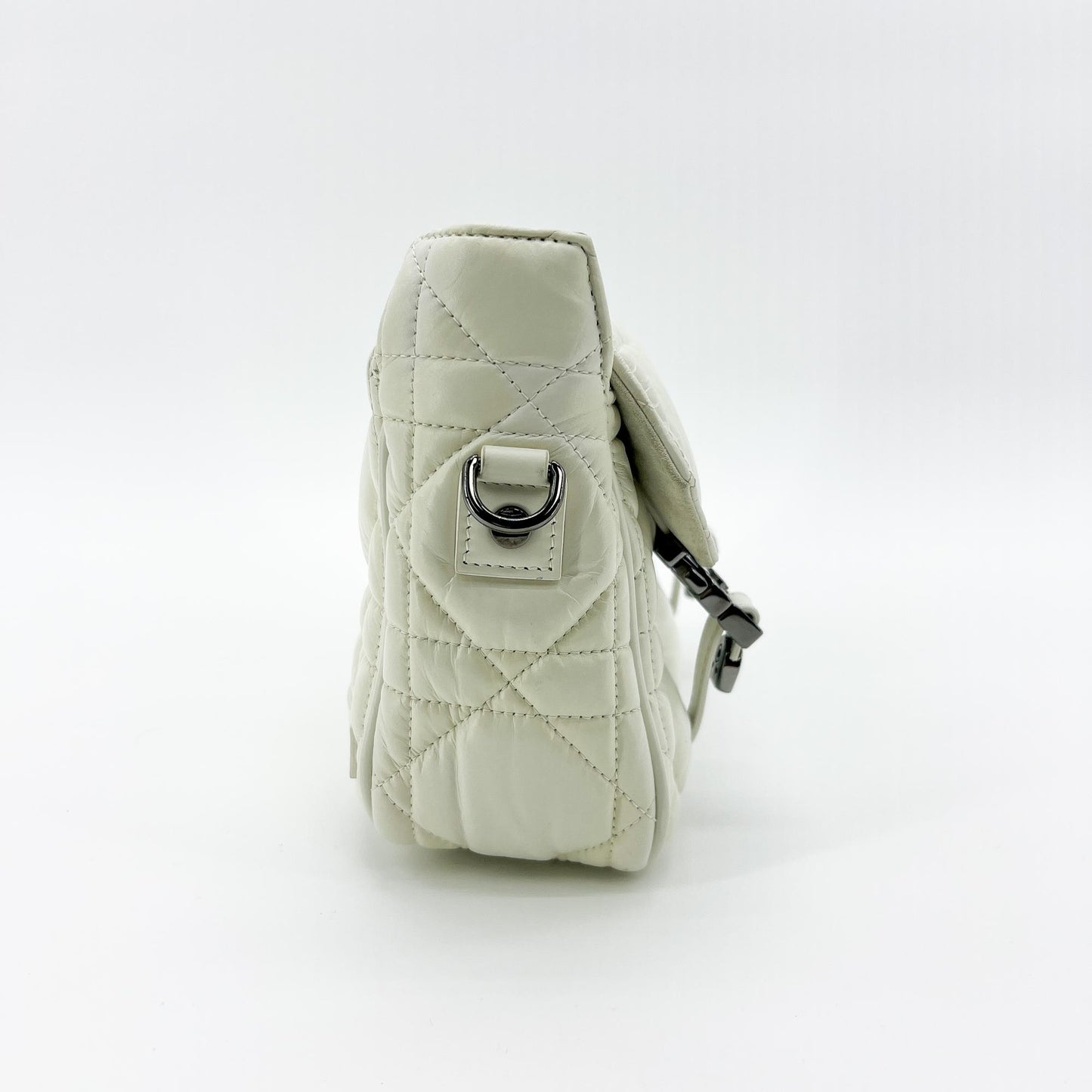 Dior Small Diorcamp Bag White Macro Cannage