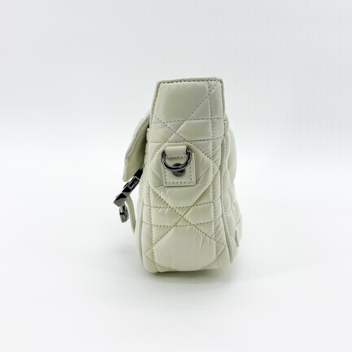 Dior Small Diorcamp Bag White Macro Cannage