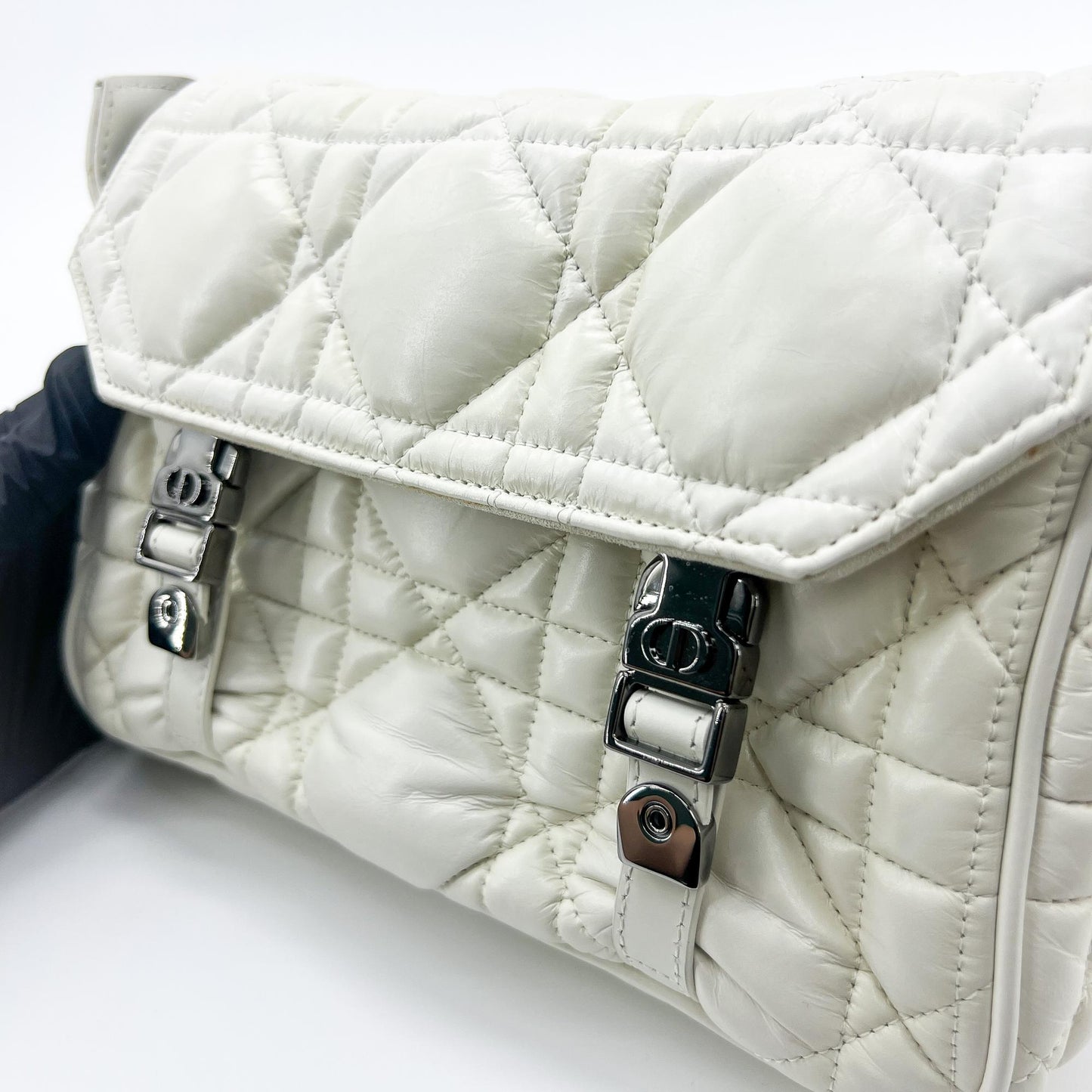 Dior Small Diorcamp Bag White Macro Cannage