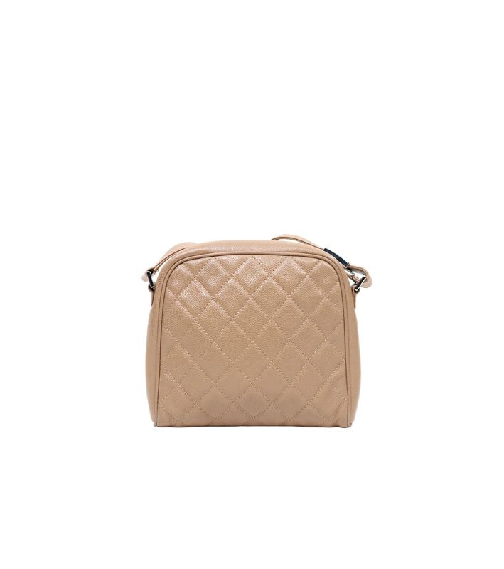 Chanel Beige Caviar Big CC Quilted Shoulder Bag