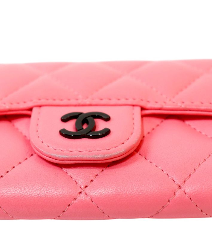 Chanel Pink Flap Card Wallet
