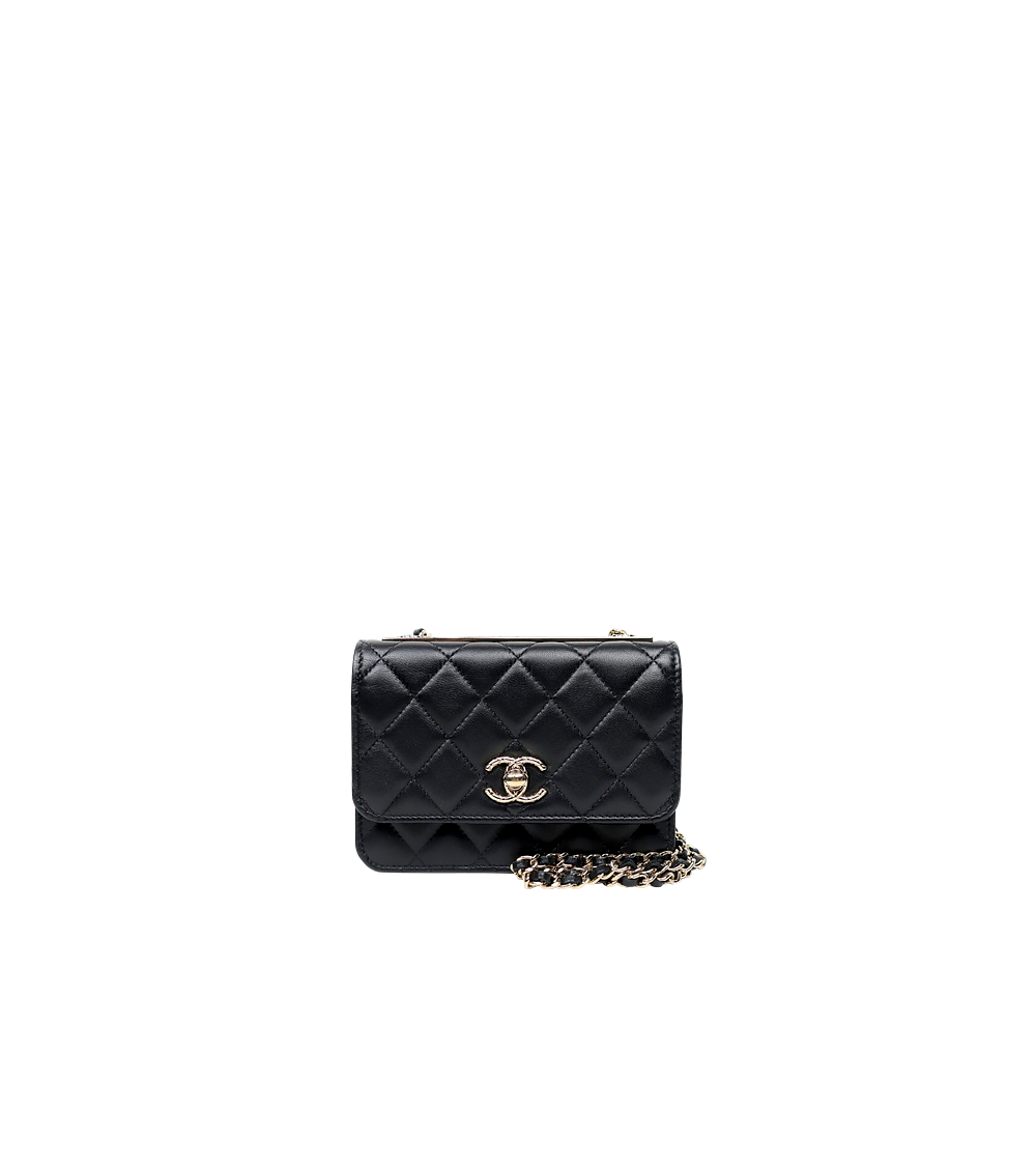 Chanel Black Lambskin Trendy CC WOC Mini Crossbody Bag
