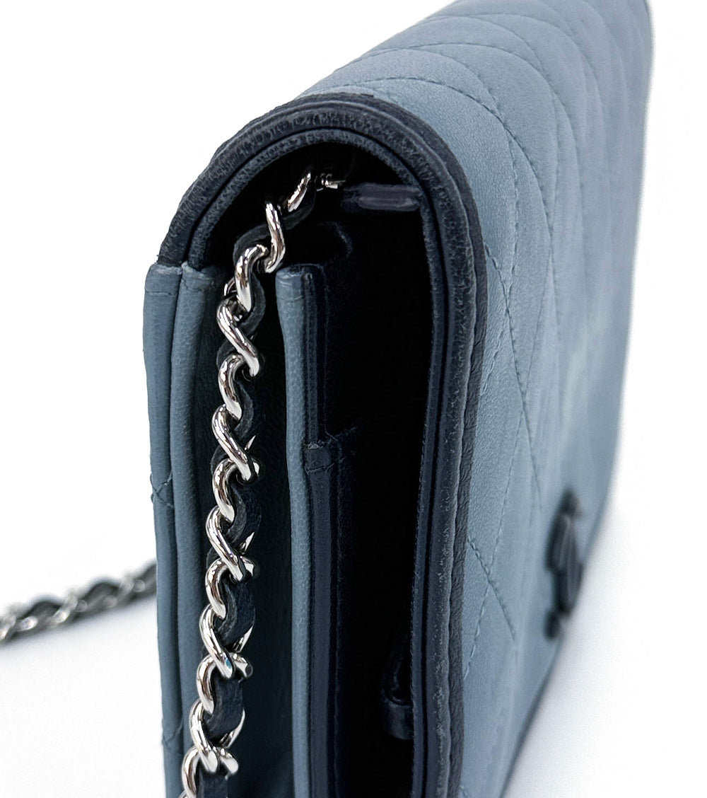 Chanel Blue Lambskin WOC Crossbody Bag
