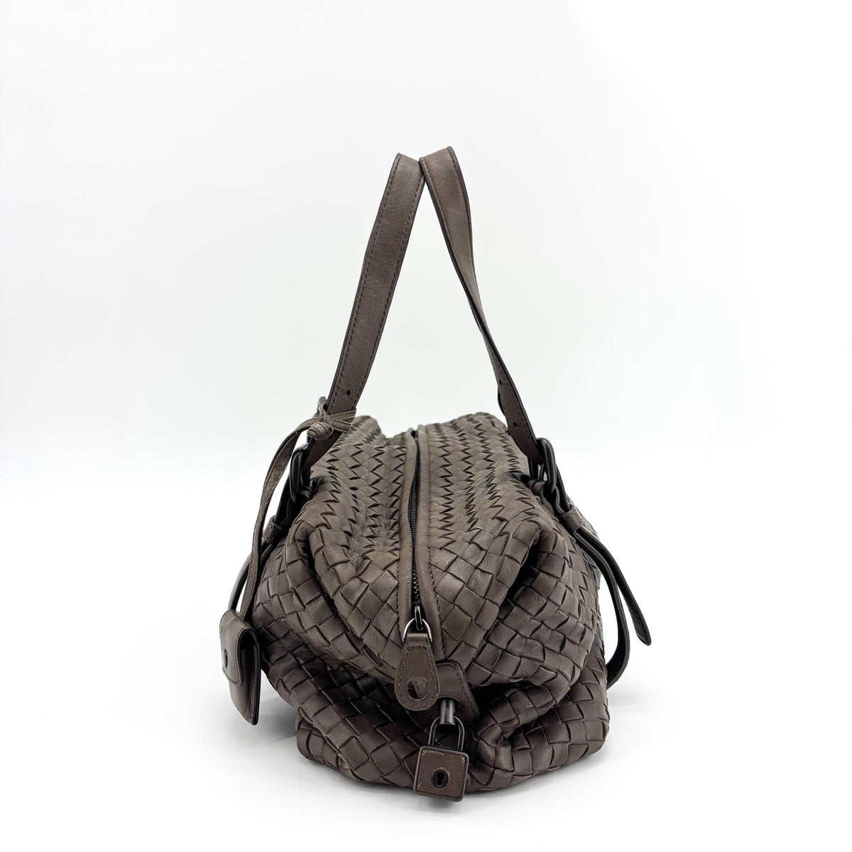 Bottega Veneta Intrecciato Montagne Bag Evano Brown