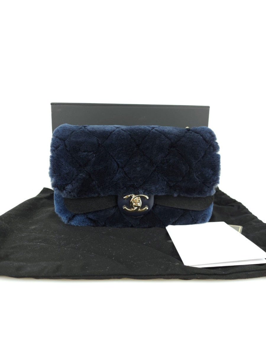 Mini Classic Shearling Flap Shoulder Bag Crossbody Bag