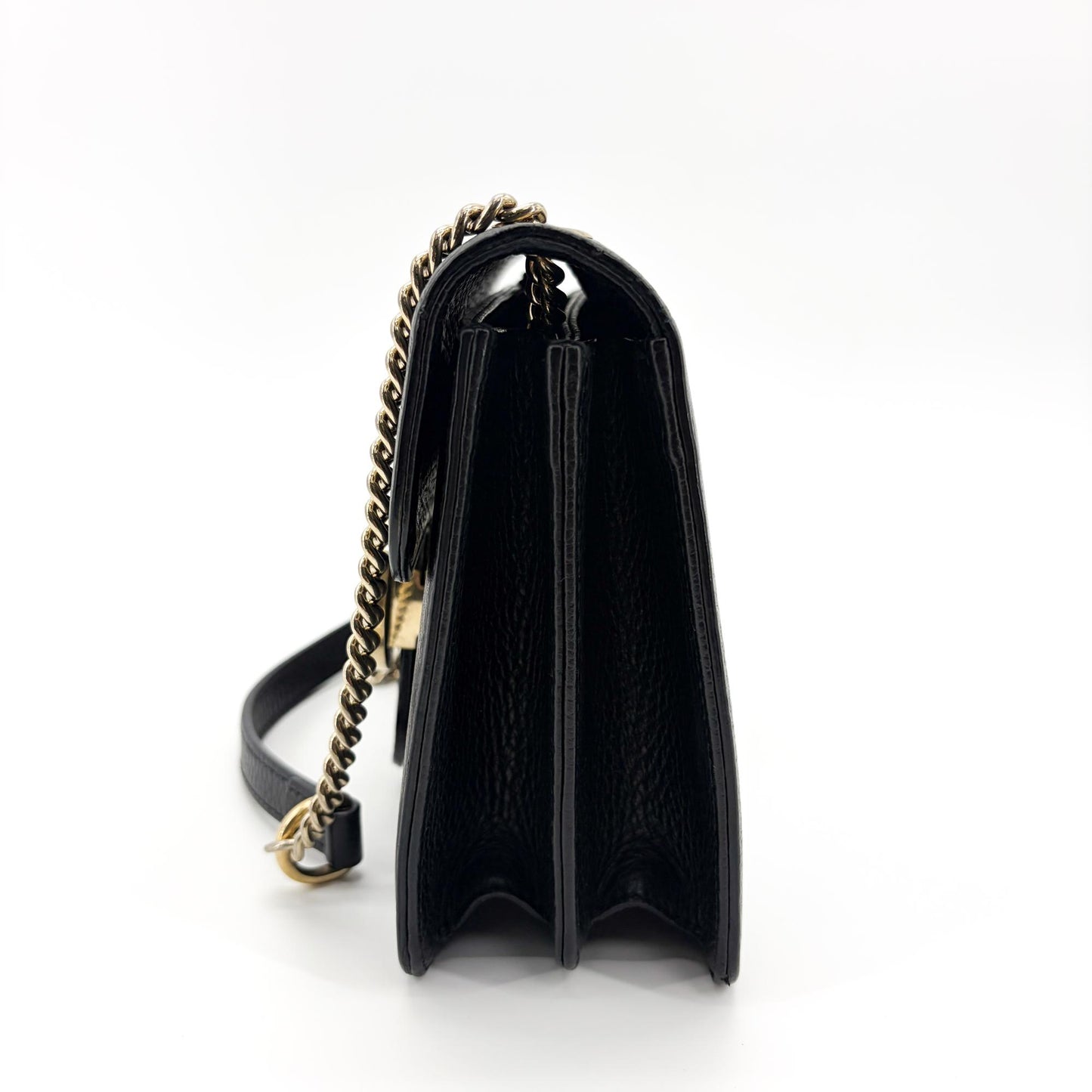 Gucci Interlocking G Small Chain Shoulder Bag Black