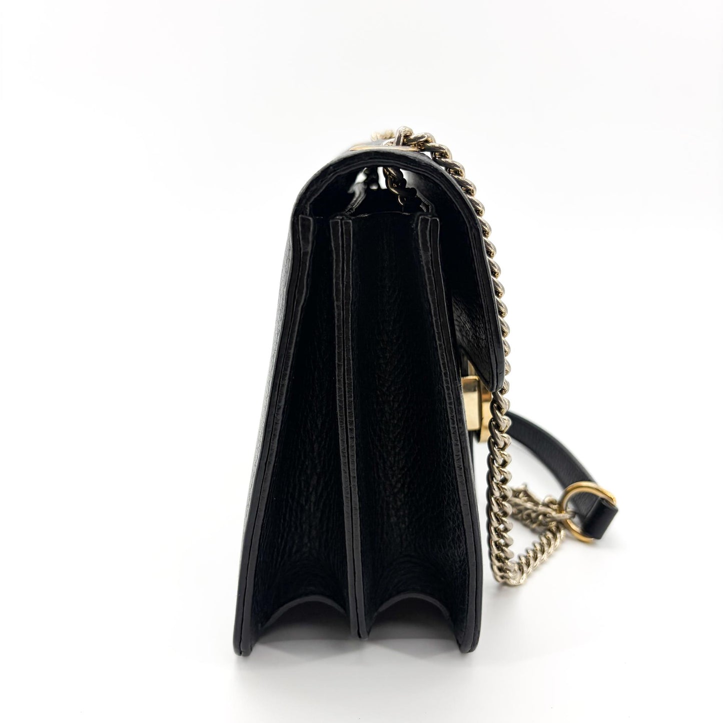 Gucci Interlocking G Small Chain Shoulder Bag Black