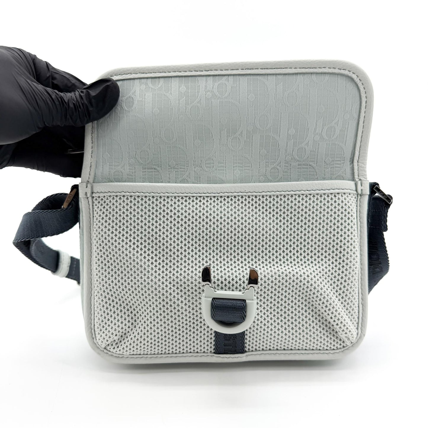 Dior Hit the Road Strap Pouch Grey CD Diamond Canvas