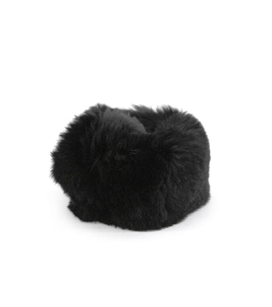 Chanel Black Jean CC Shearling Black Bracelet