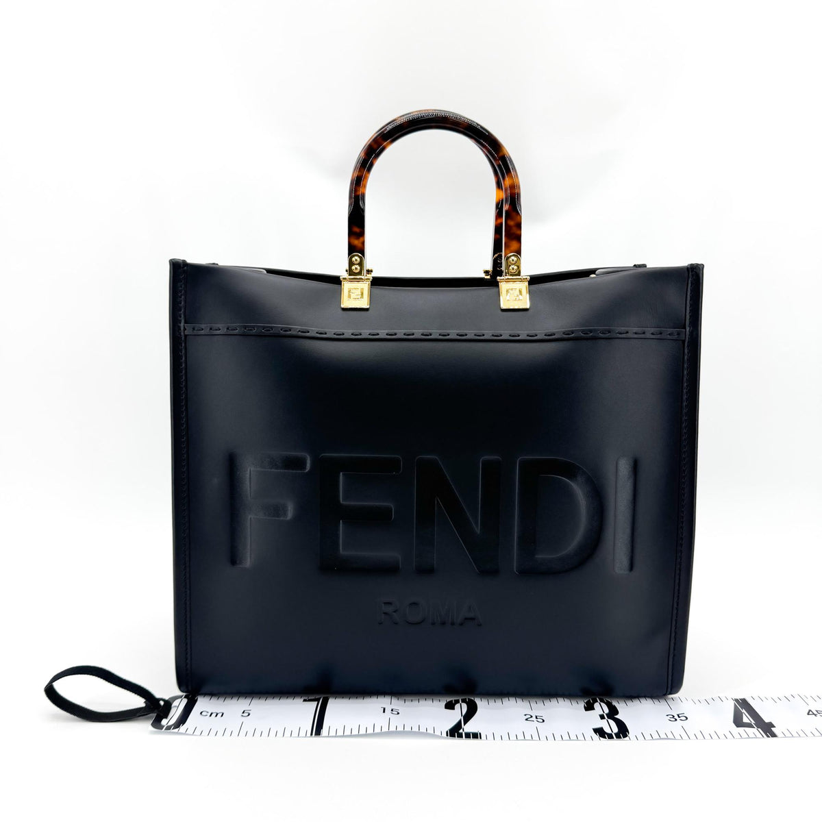 Fendi Sunshine Medium Shopper Bag Black