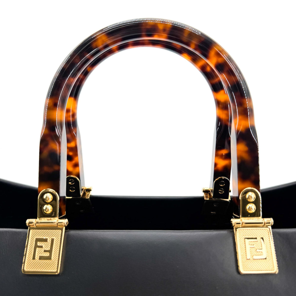 Fendi Sunshine Medium Shopper Bag Black